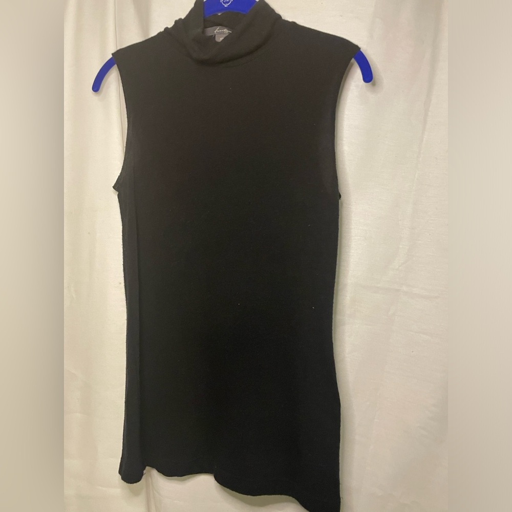 Forever 21 Twentyone Black Lightweight Sleeveless Turtleneck Top Size Medium - Picture 6 of 8